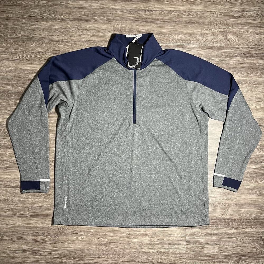 Zero Restriction Z425 Golf Quarter Zip Men's XXL Charcoal Navy L1016 NWT